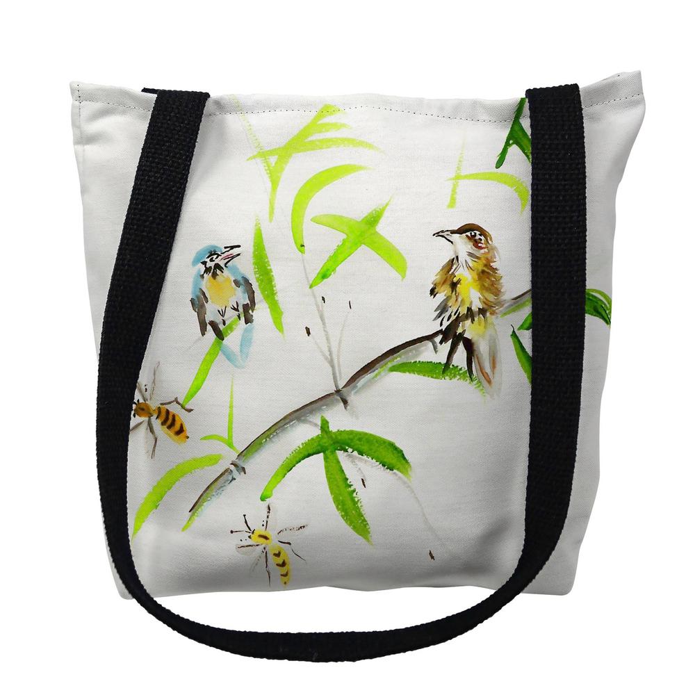 Birds & Bees I Medium Tote Bag 16x16. Picture 1