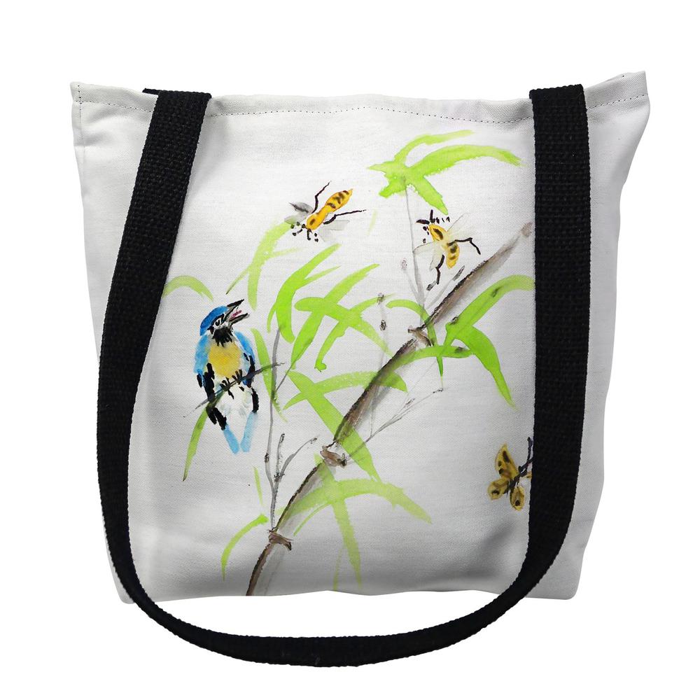 Birds & Bees II Small Tote Bag 13x13. Picture 1