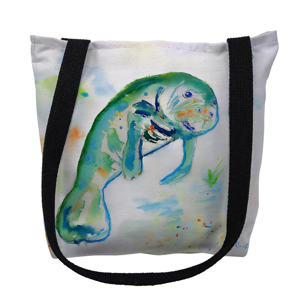 Betsy's Manatee Large Tote Bag 18x18. Picture 1