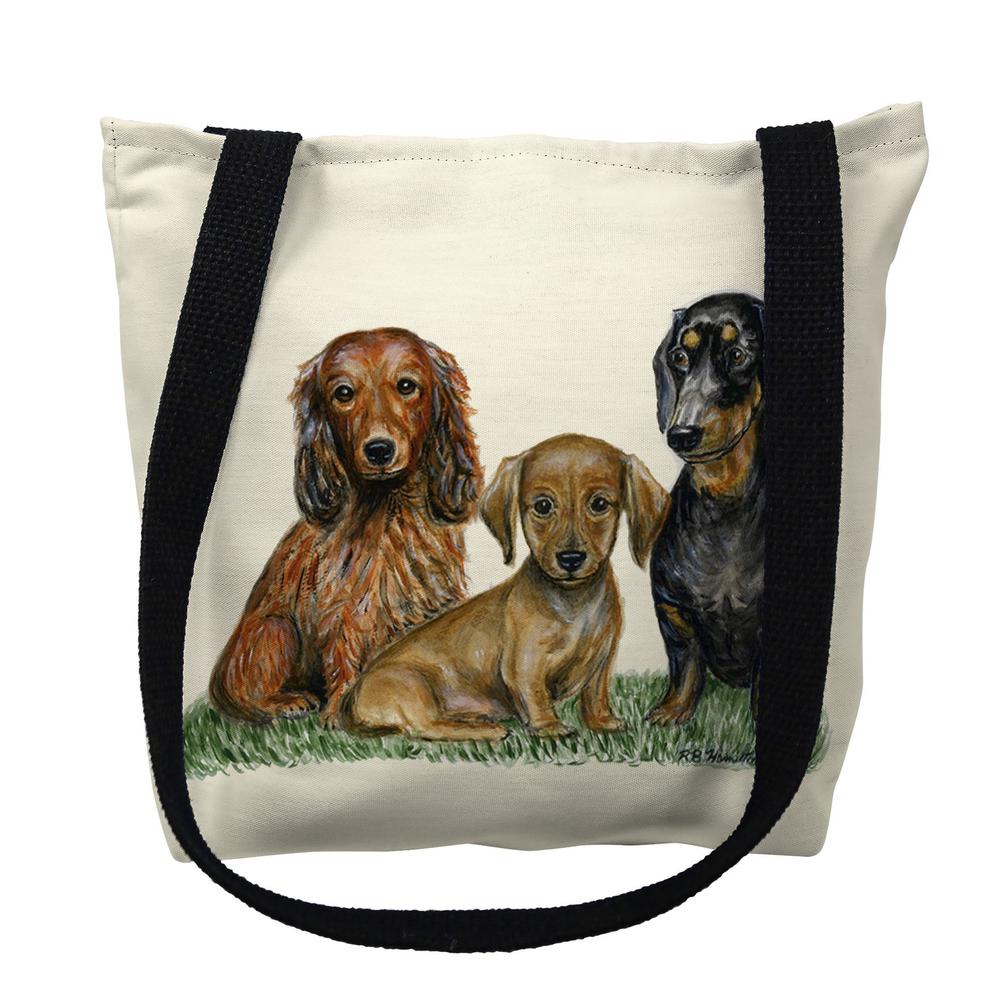 Dachshunds Large Tote Bag 18x18. Picture 1