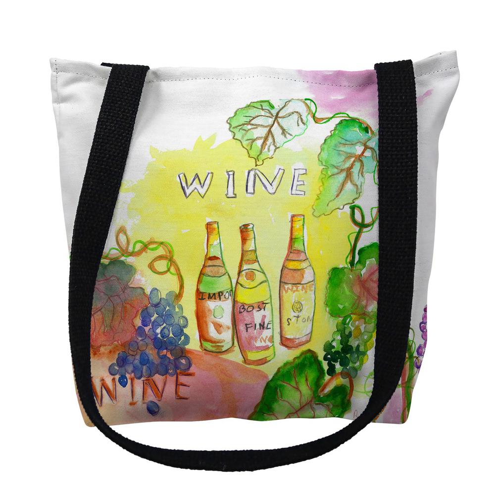 Wine Bottles Large Tote Bag 18x18. Picture 1