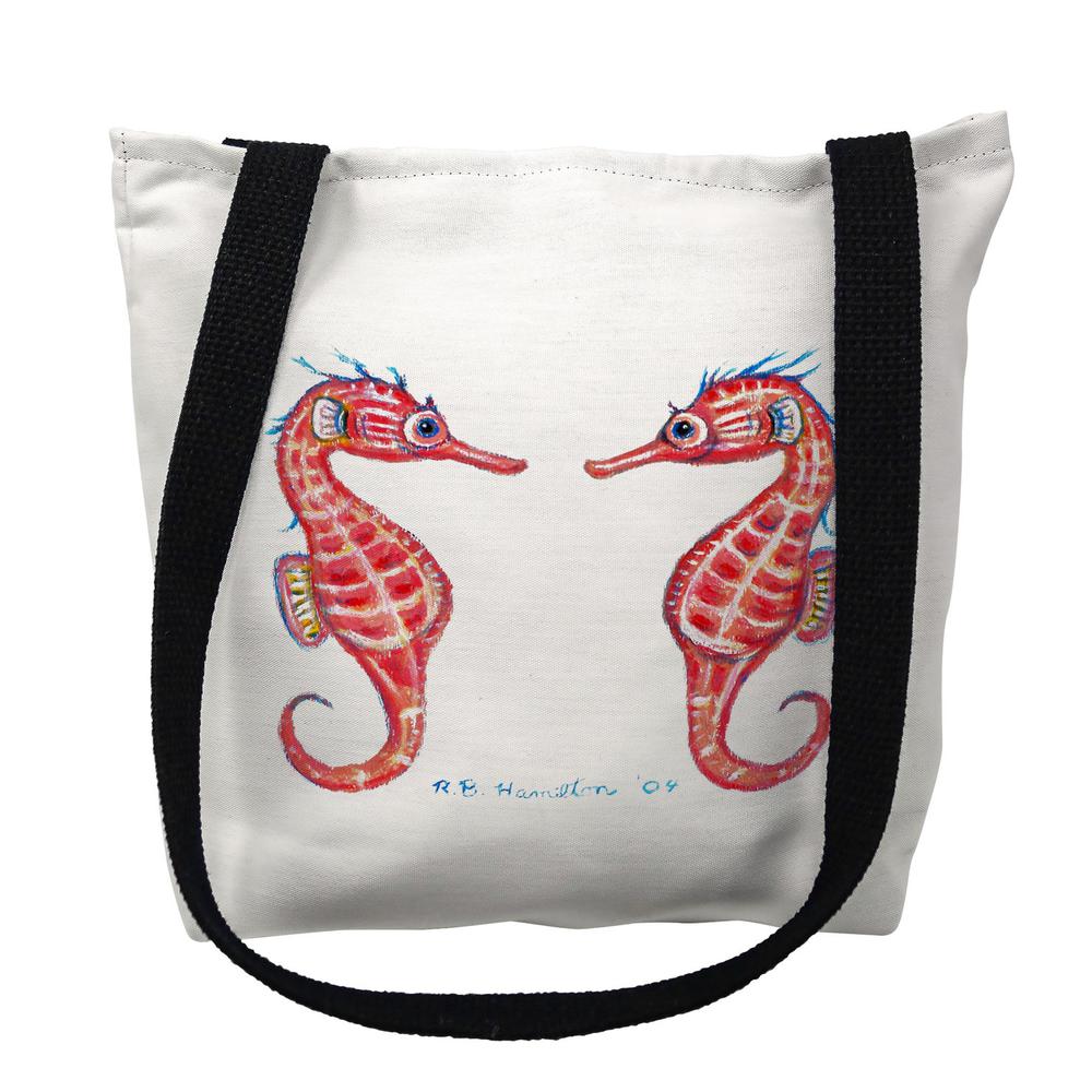 Seahorses Small Tote Bag 13x13. Picture 1