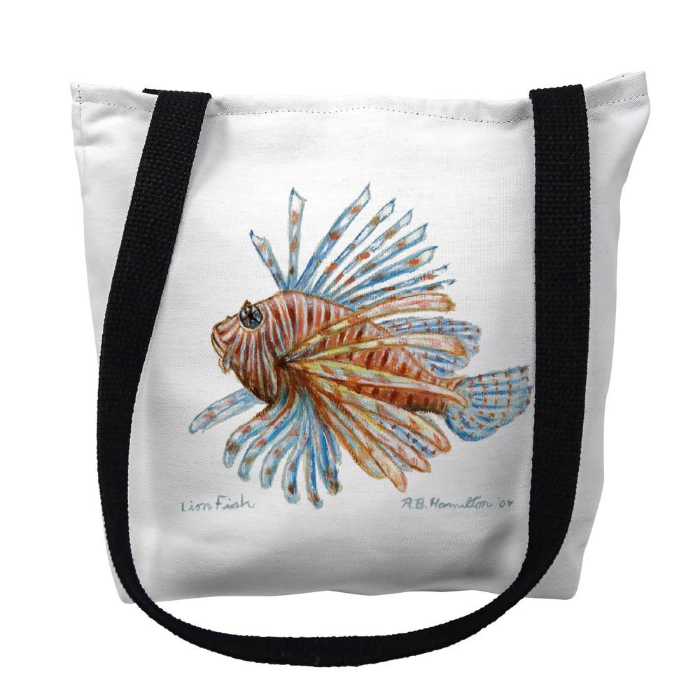 Lion Fish Guest Towel Small Tote Bag 13x13. Picture 1