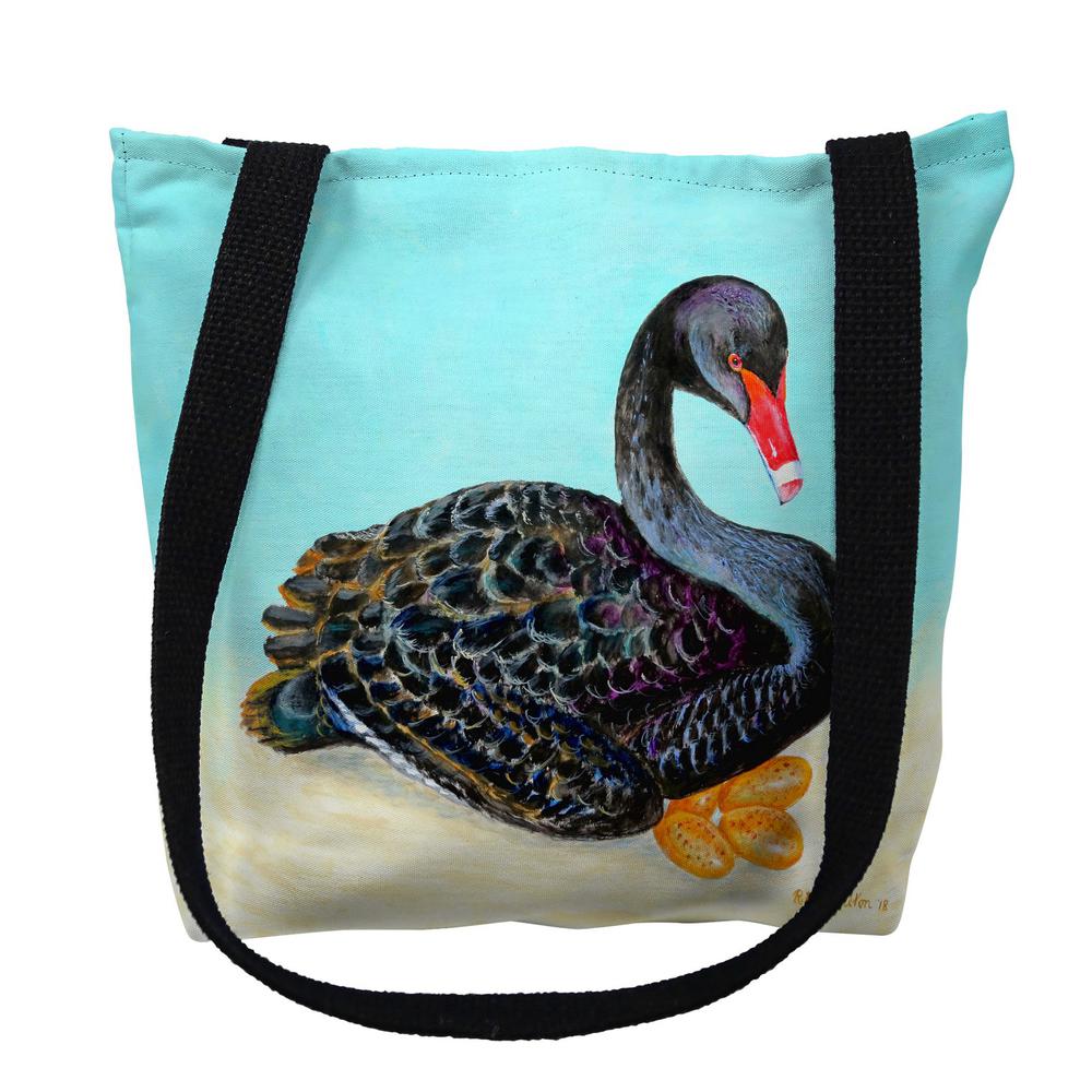 Black Swan Large Tote Bag 18x18. Picture 1
