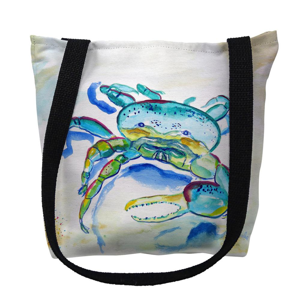 Blue Fiddler Crab Large Tote Bag 18x18. Picture 1