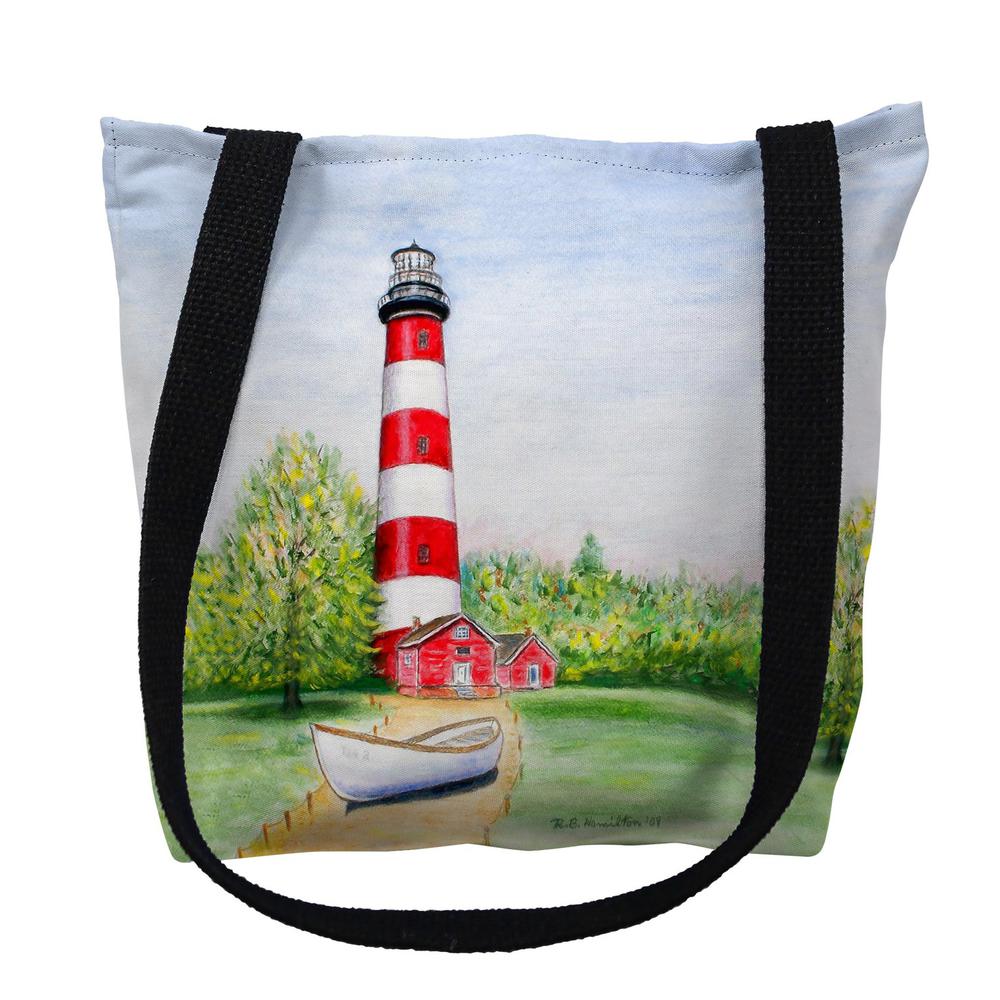 Chincoteague Lighthouse, VA Large Tote Bag 18x18. Picture 1