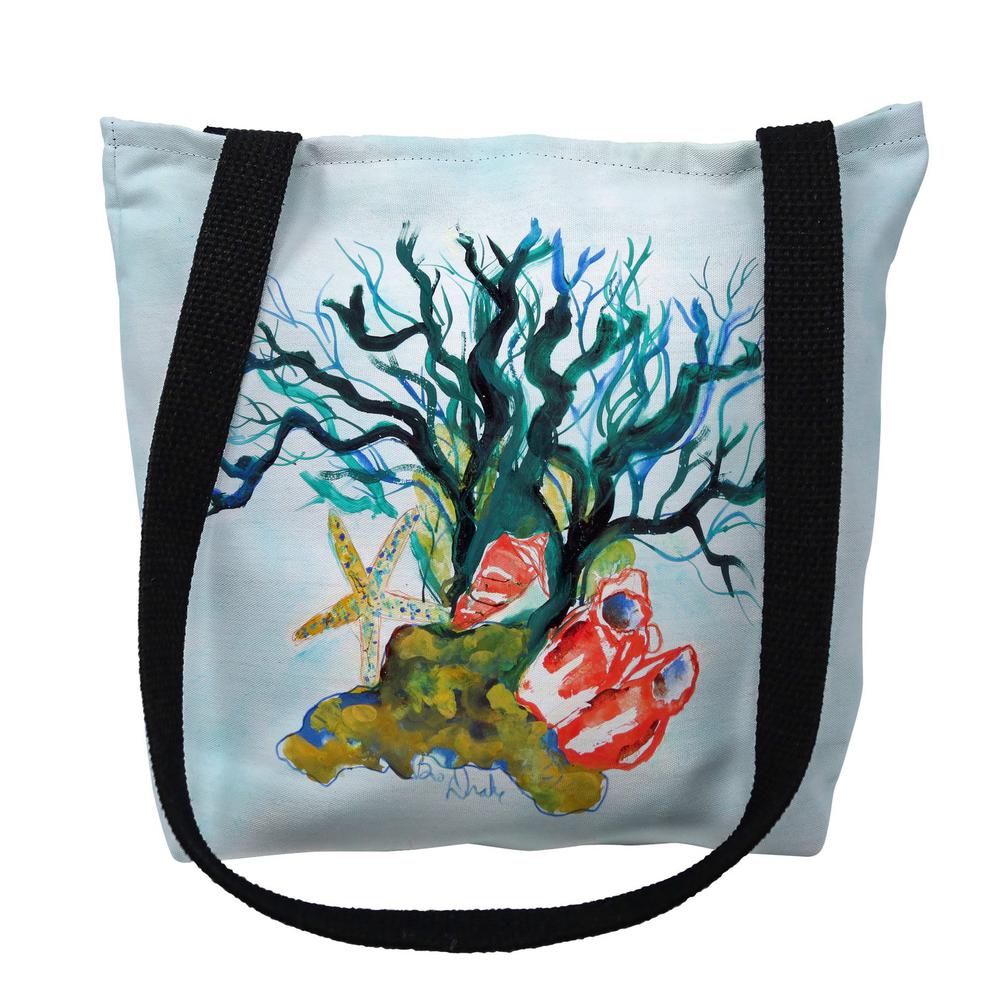 Starfish Coral Shells Large Tote Bag 18x18. Picture 1