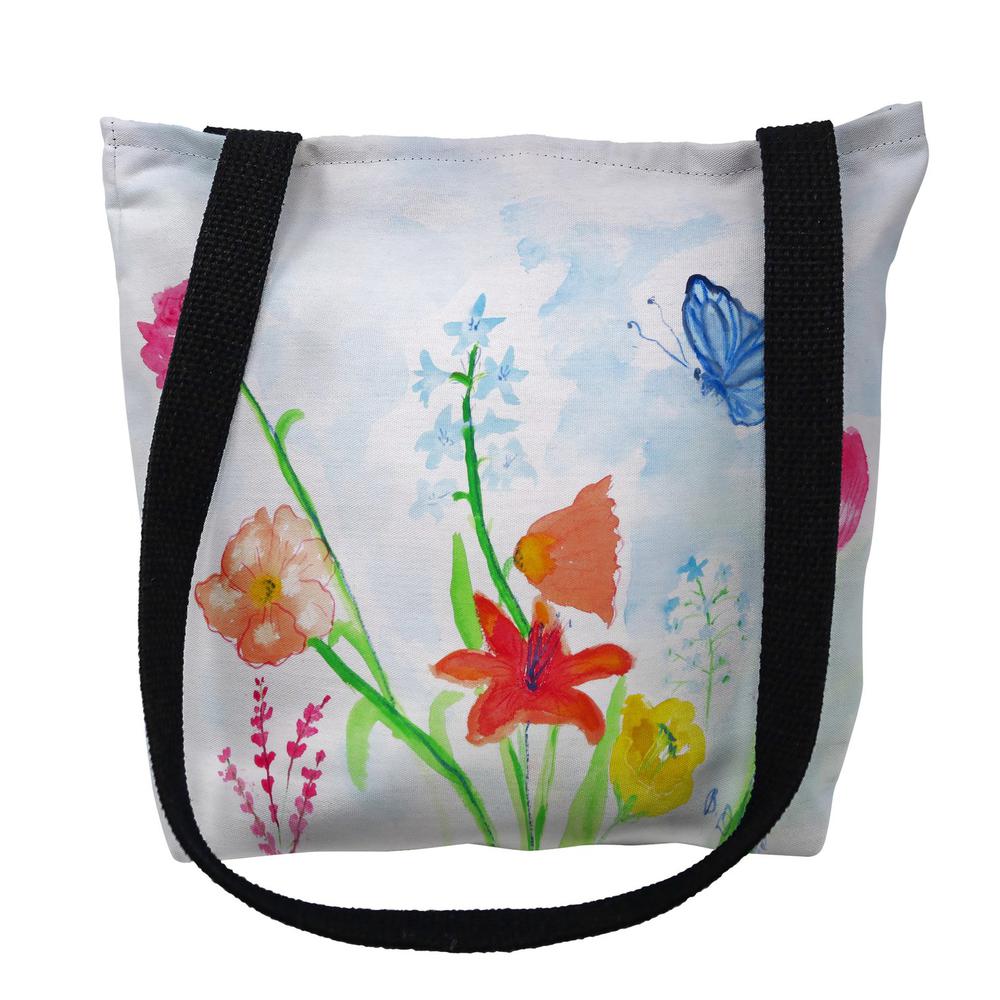 Pastel Garden Large Tote Bag 18x18. Picture 1