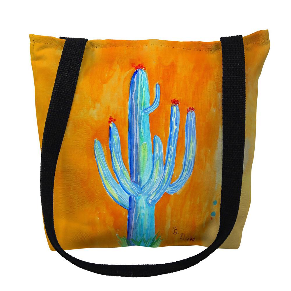 Tall Cactus Small Tote Bag 13x13. Picture 1