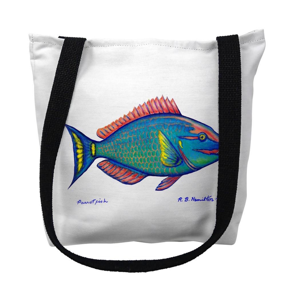 Parrot Fish Small Tote Bag 13x13. Picture 1