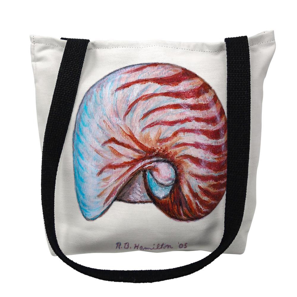 Nautilus Shell Small Tote Bag 13x13. Picture 1