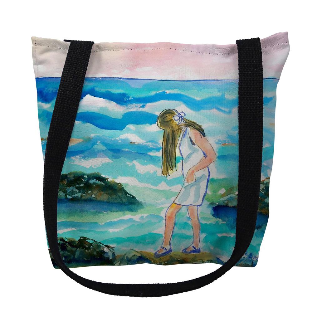 Mia on the Rocks Large Tote Bag 18x18. Picture 1