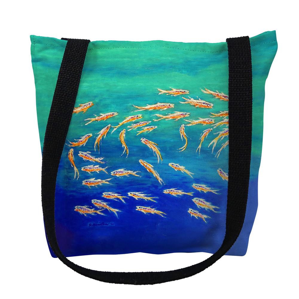 Schooling Fish Medium Tote Bag 16x16. Picture 1