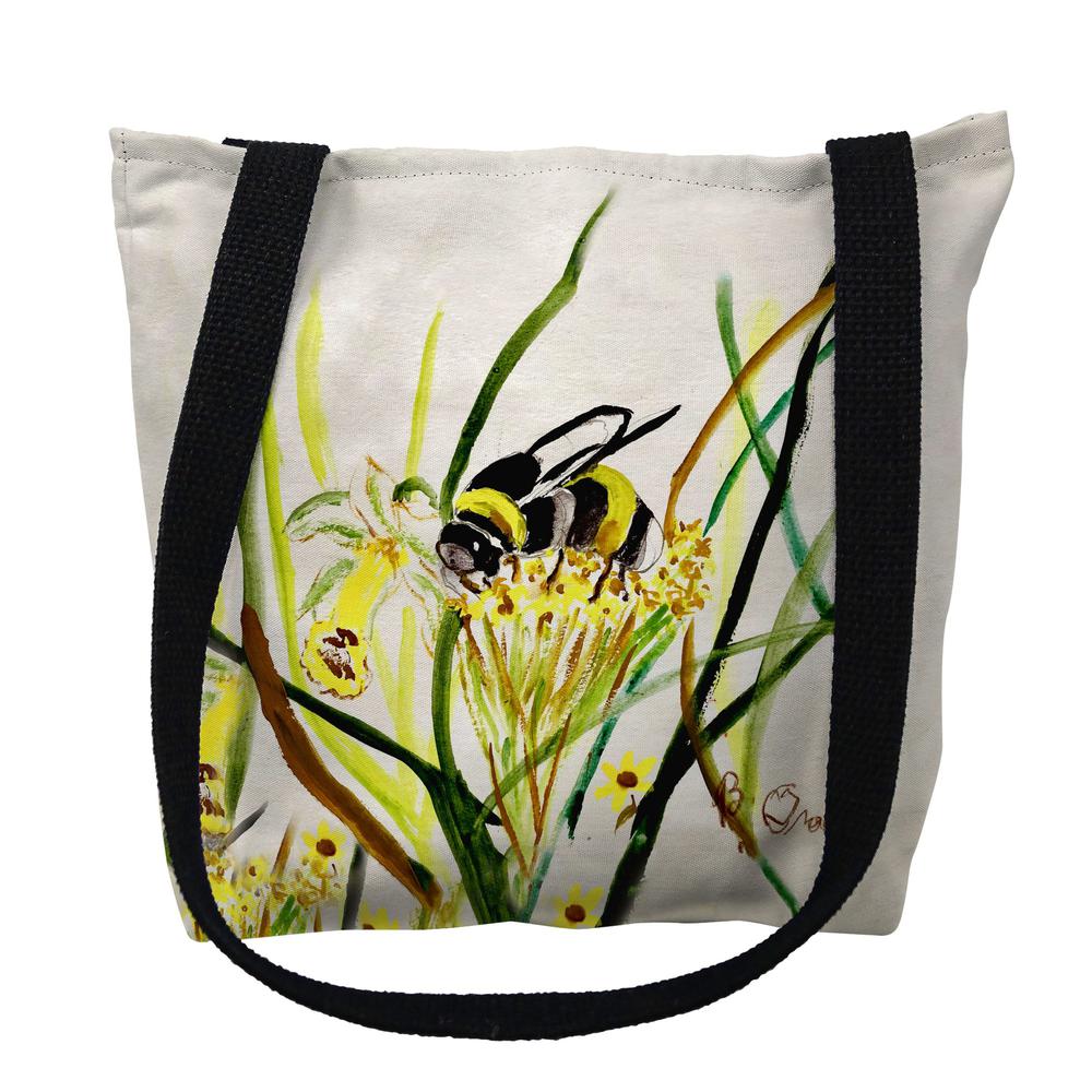 Bee & Flower Medium Tote Bag 16x16. Picture 1