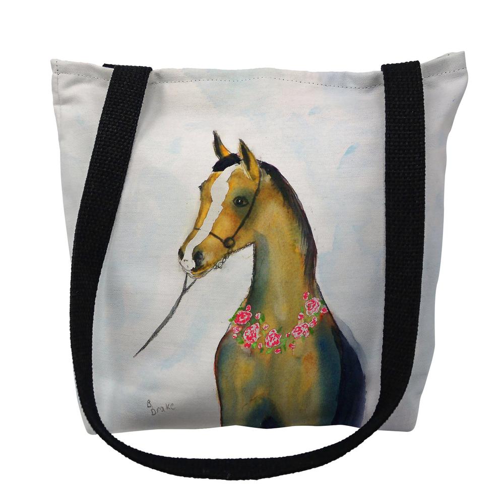 Horse & Garland Large Tote Bag 18x18. Picture 1