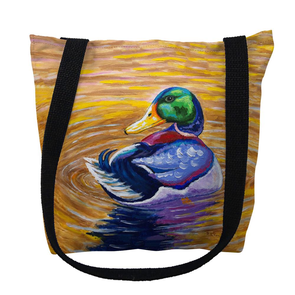 Duck Looking Medium Tote Bag 16x16. Picture 1