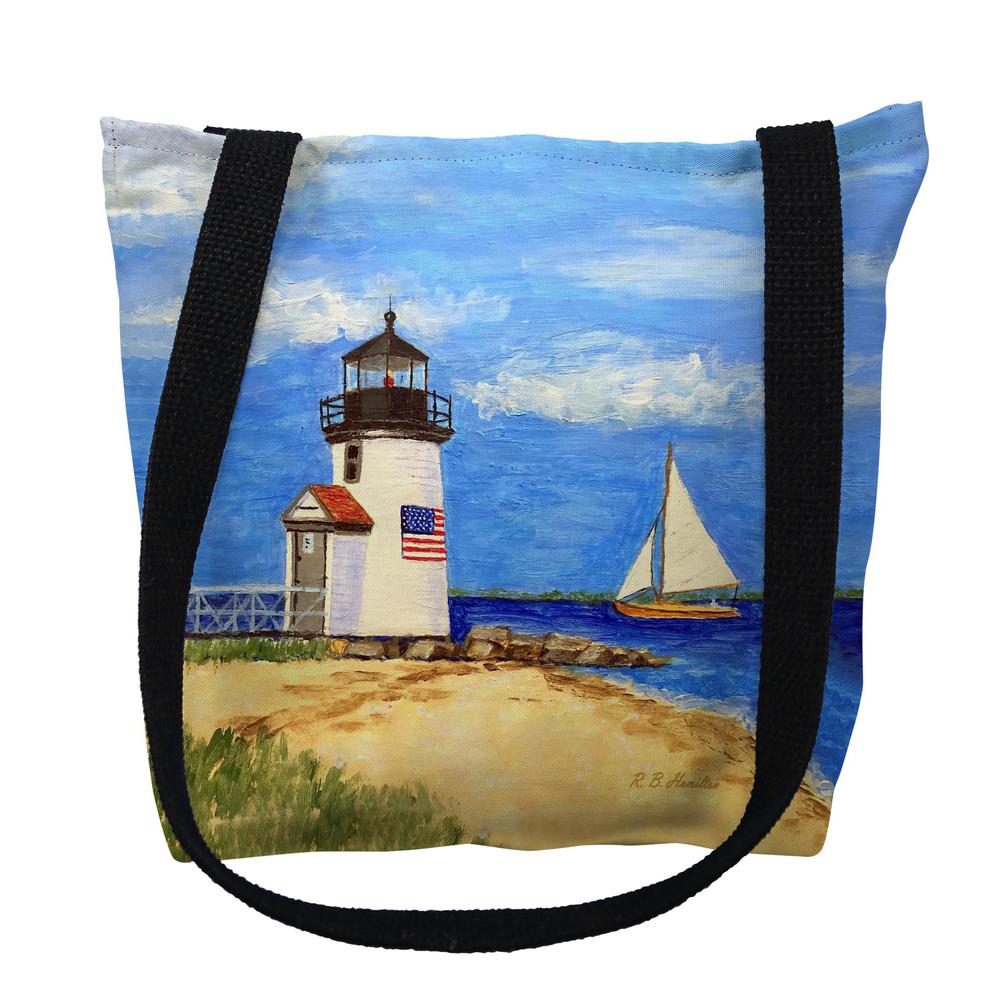 Brant Point Lighthouse, MA Large Tote Bag 18x18. Picture 1