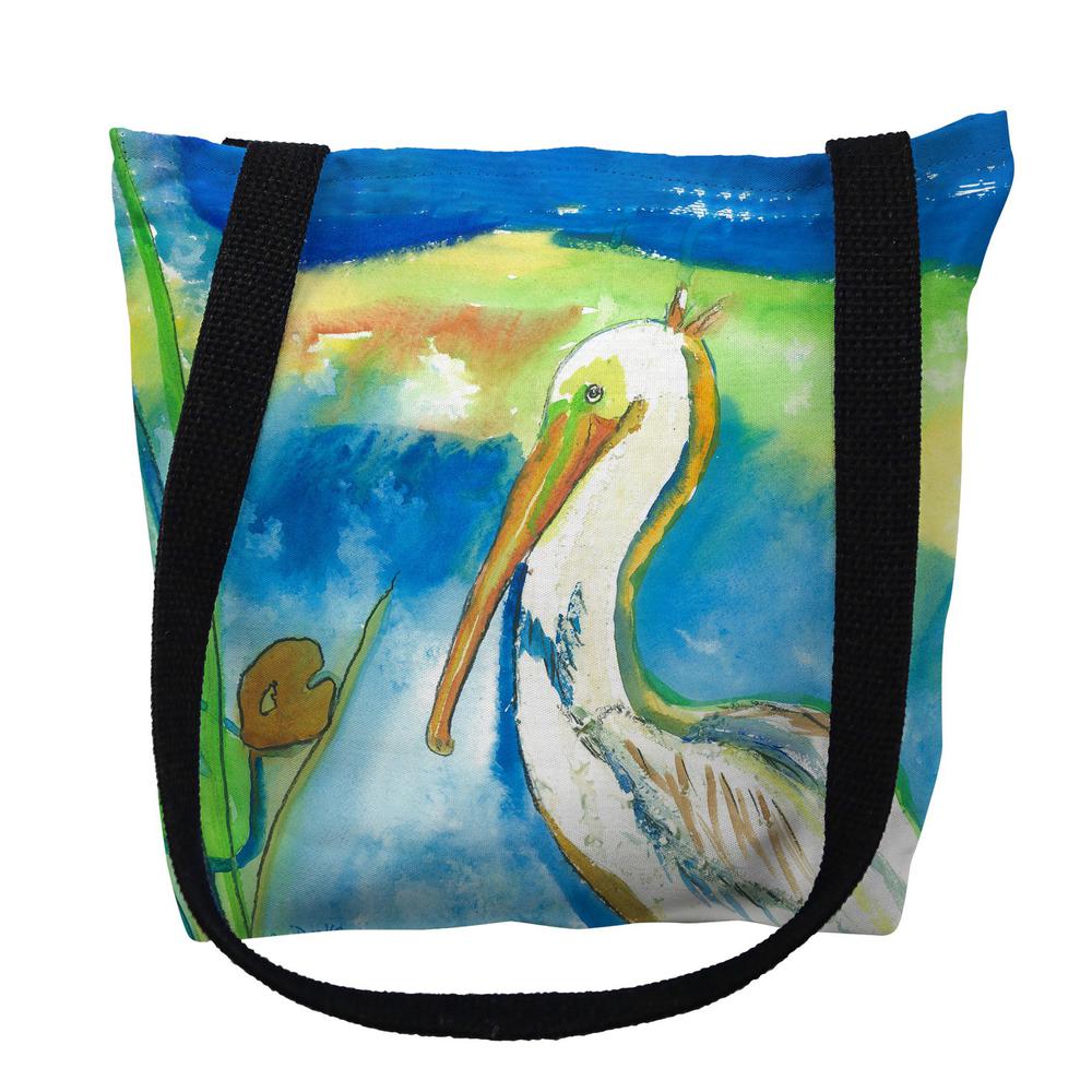 White Pelican Large Tote Bag 18x18. Picture 1