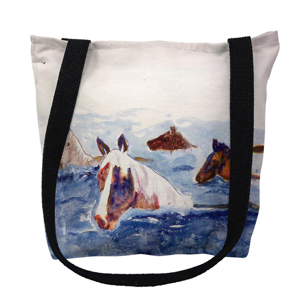 Chincoteague Ponies Small Tote Bag 13x13. Picture 1