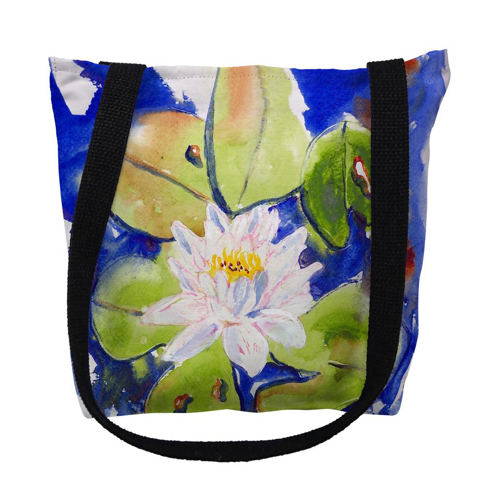 Lily Pad Flower Medium Tote Bag 16x16. Picture 1