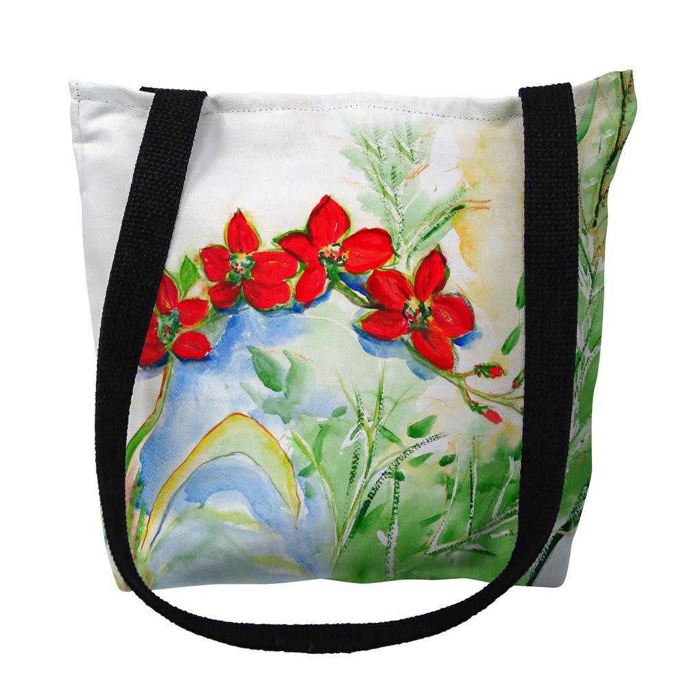 Red Orchids Medium Tote Bag 16x16. Picture 1
