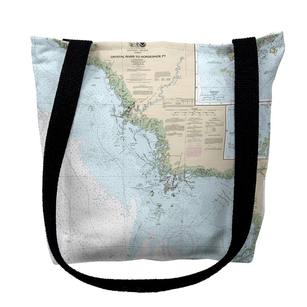 Crystal River to Horseshoe Point, FL Nautical Map Medium Tote Bag 16x16. Picture 1