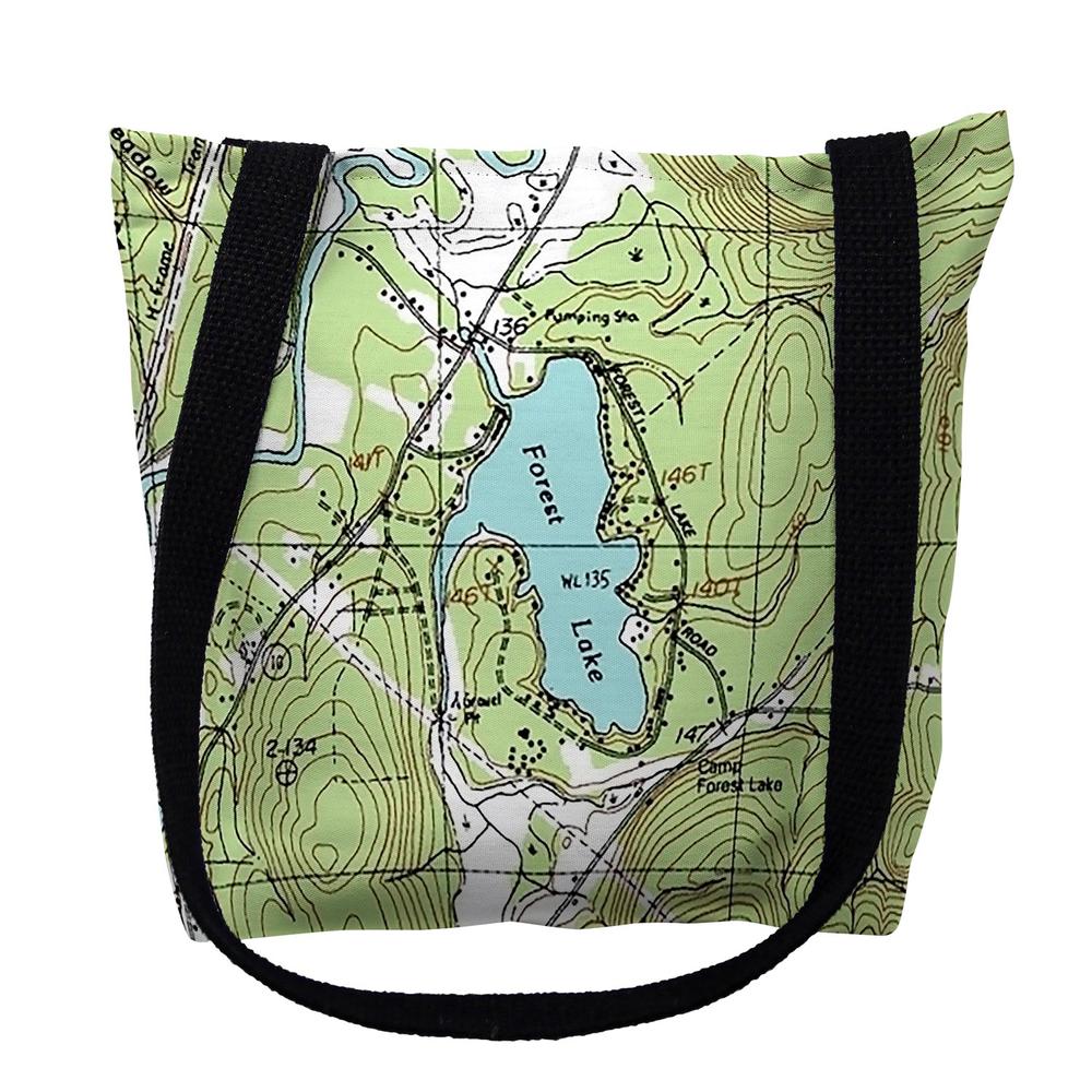 Forest Lake, NH Nautical Map Medium Tote Bag 16x16. Picture 1