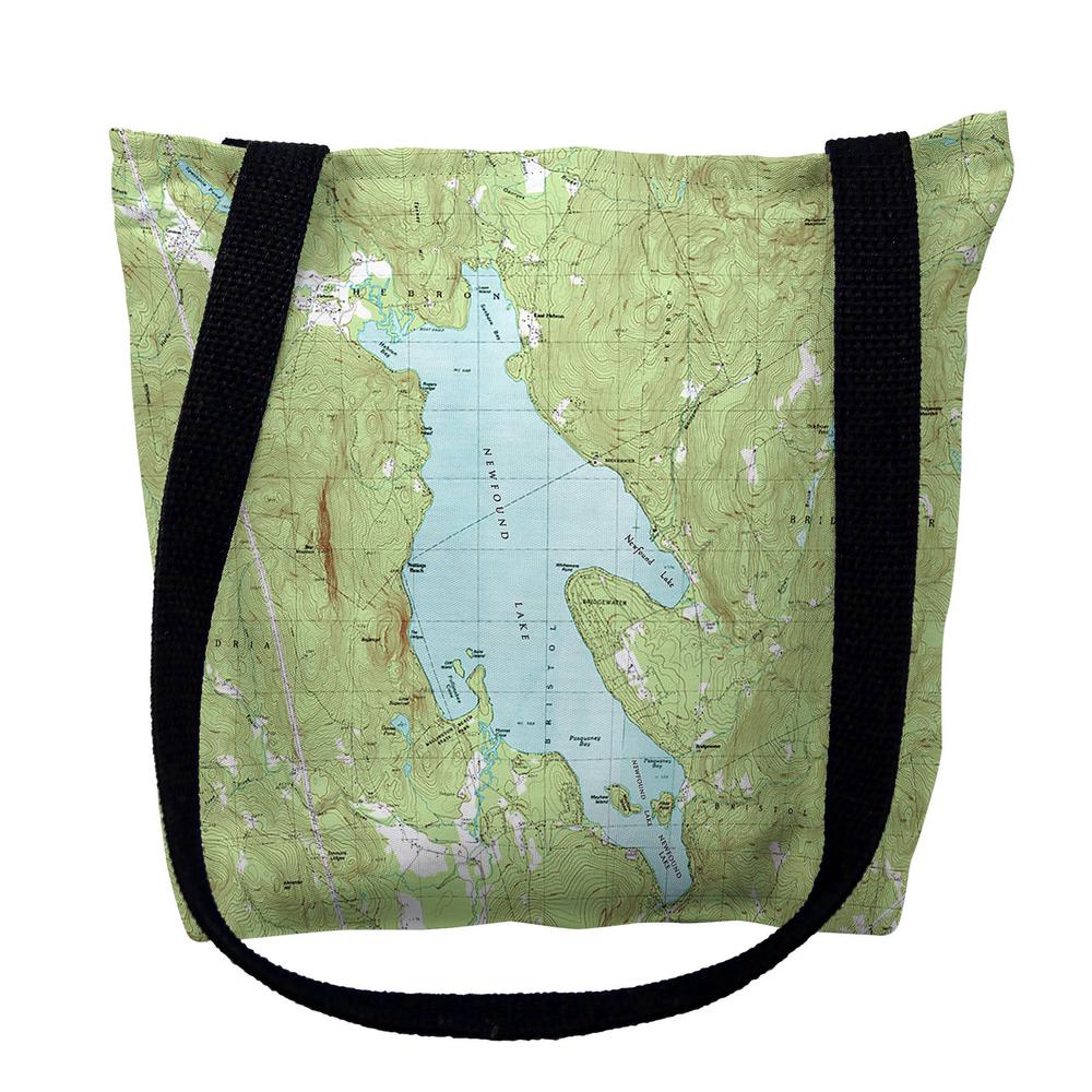 Newfound Lake, NH Nautical Map Medium Tote Bag 16x16. Picture 1