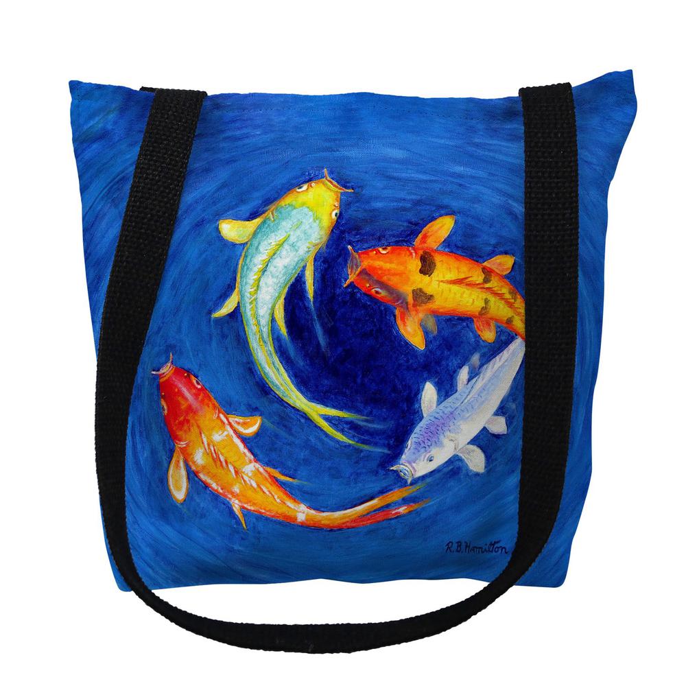 Swirling Koi Small Tote Bag 13x13. Picture 1