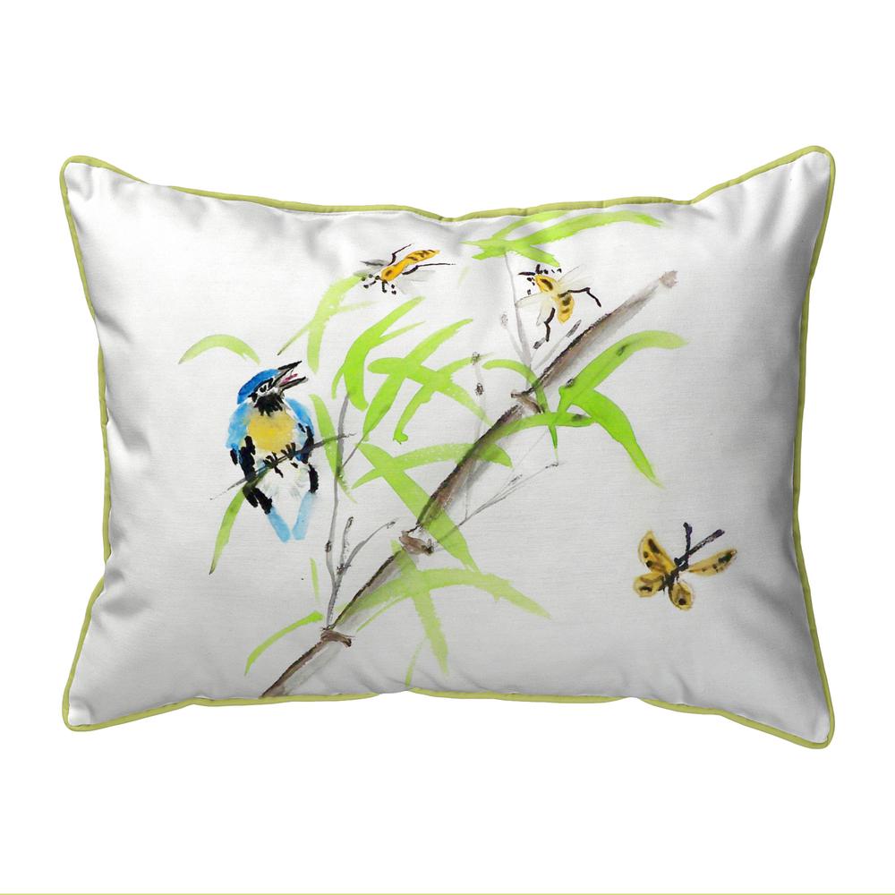 Birds & Bees II Extra Large Zippered Pillow 20x24. Picture 1