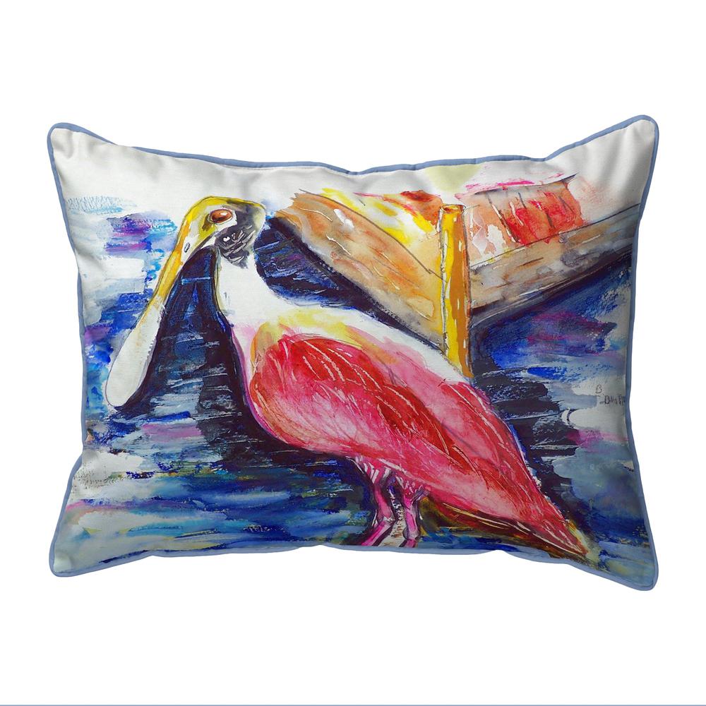 Spoonbill Extra Large Zippered Pillow 20x24. Picture 1
