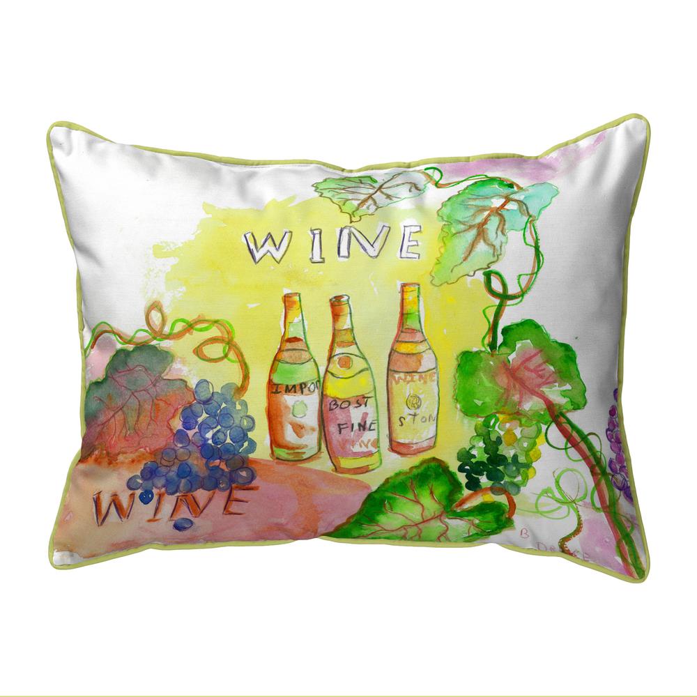 Wine Bottles Extra Large Zippered Pillow 20x24. Picture 1