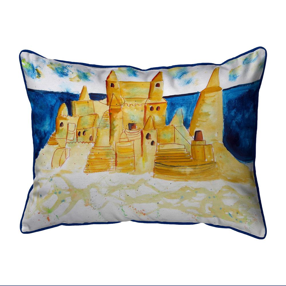 Sand Castle Extra Large Zippered Pillow 20x24. Picture 1