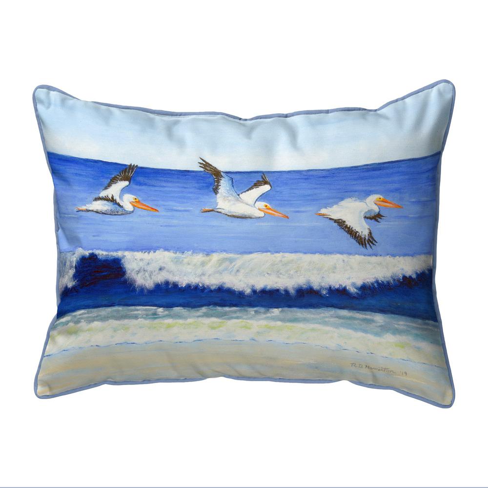 Skimming the Surf Extra Large Corded Indoor/Outdoor Pillow 20x24. Picture 1