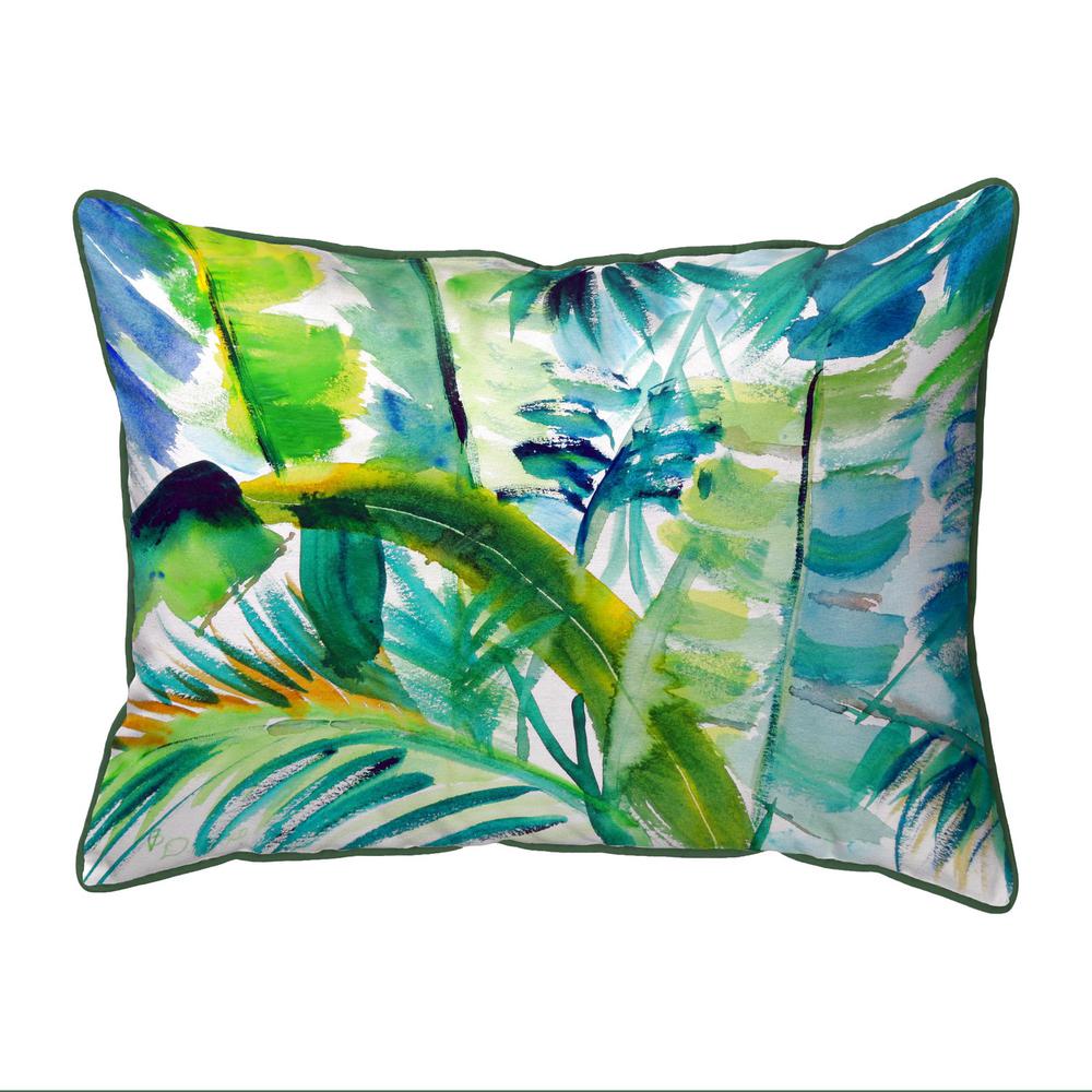 Jungle Greens Extra Large Zippered Indoor/Outdoor Pillow 20x24. Picture 1