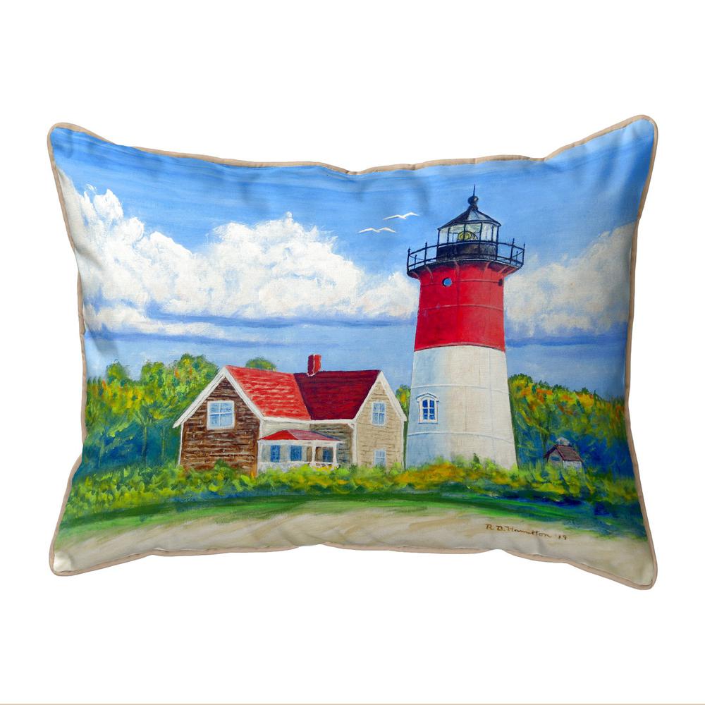 Nauset Lighthouse, Cape Cod, MA Extra Large Zippered Indoor/Outdoor Pillow 20x24. Picture 1