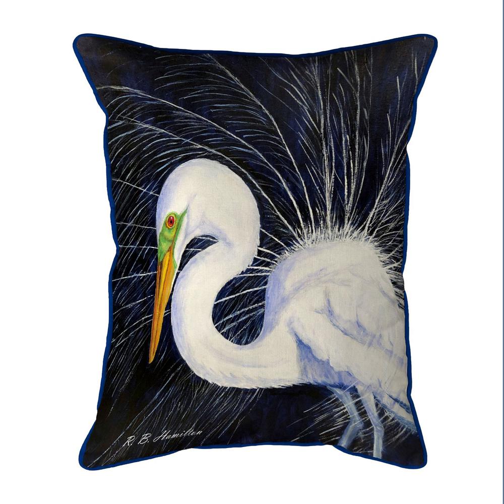 Breeding Egret Extra Large Zippered Pillow 20x24. Picture 1