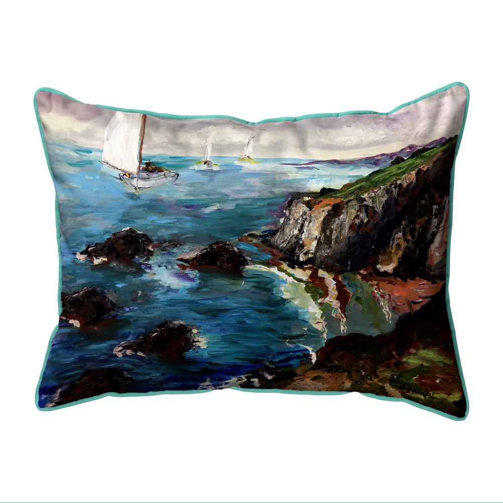 Sailing the Cliffs 20x24 Extra Large Zippered Indoor/Outdoor Pillow. Picture 1