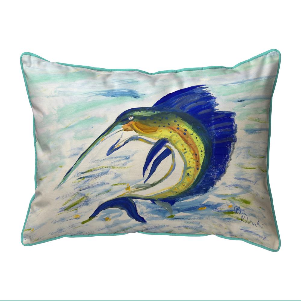 Sailfish Jumping Extra Large Zippered Pillow 20x24. Picture 1