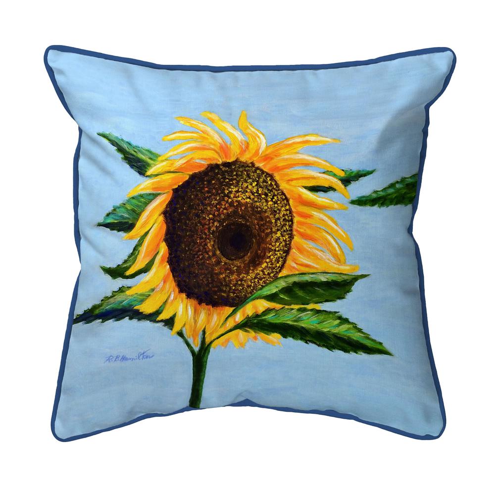 Sleepy Sunflower Extra Large Zippered Pillow 20x24. Picture 1