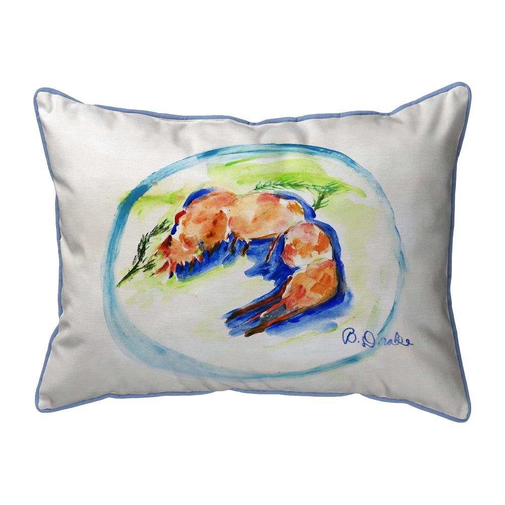 Shrimp Plate Extra Large Zippered Pillow 20x24. Picture 1