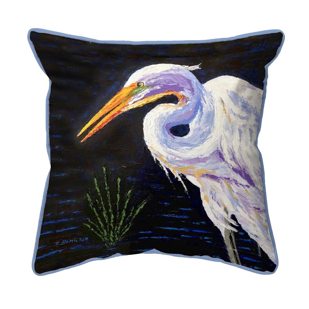 Palette Great Egret Extra Large Zippered Pillow 22x22. Picture 1