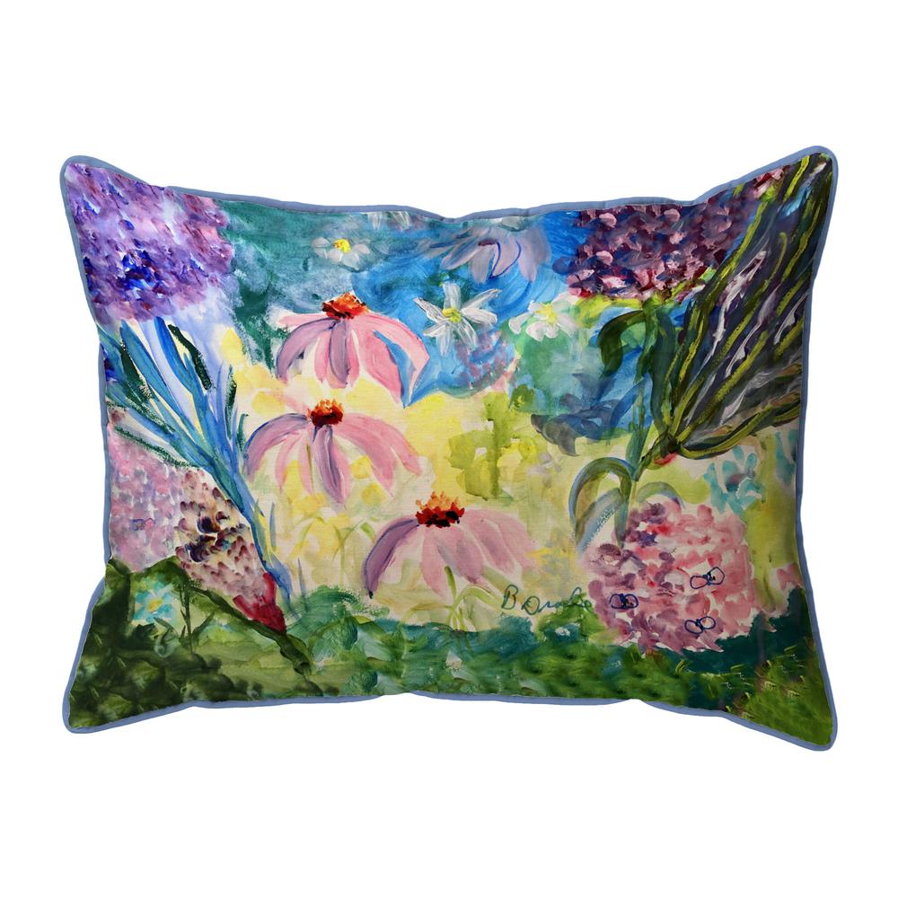 Pink Garden Extra Large Zippered Pillow 20x24. Picture 1
