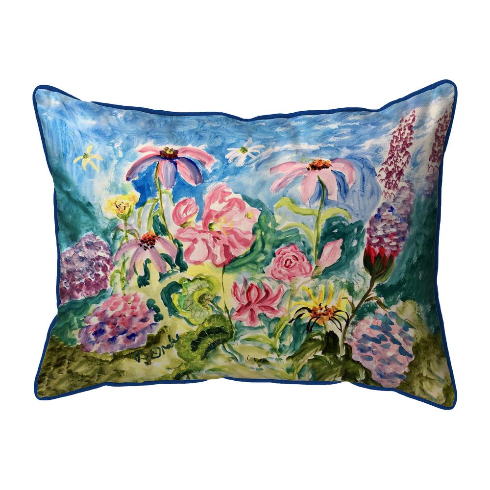 Pink Garden II Extra Large Zippered Pillow 20x24. Picture 1