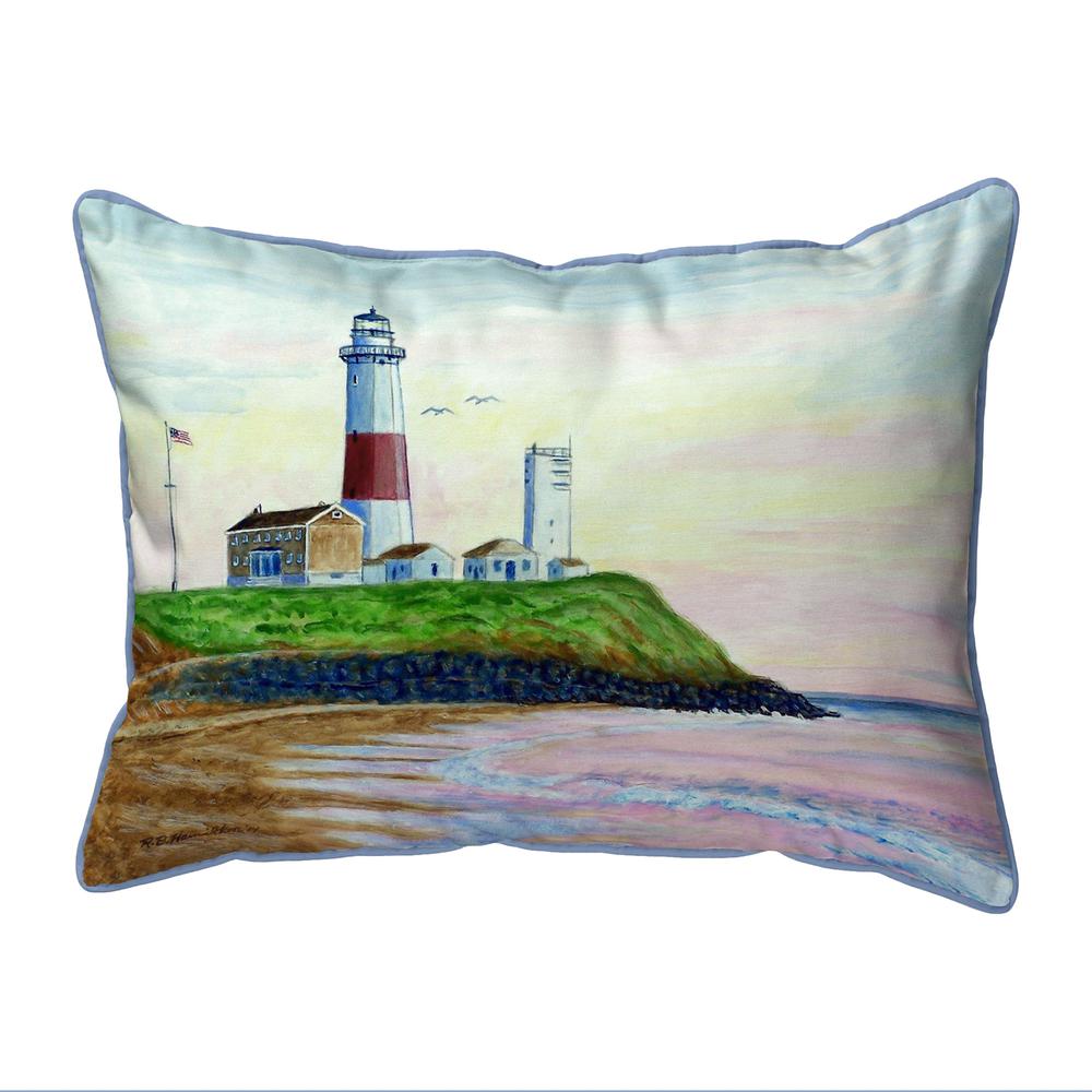 Montauk Lighthouse Extra Large Zippered Pillow 20x24. Picture 1