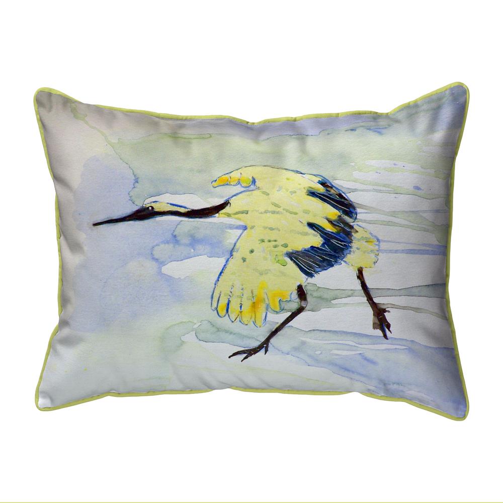 Yellow Crane Extra Large Zippered Pillow 20x24. Picture 1