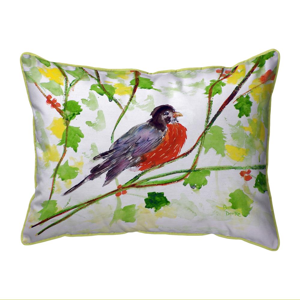 Robin Extra Large Zippered Pillow 20x24. Picture 1