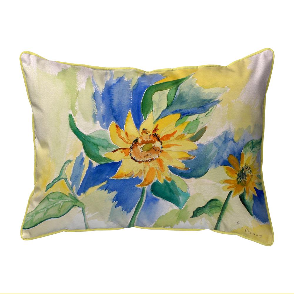 Betsy's SunFlower Extra Large Zippered Pillow 20x24. Picture 1