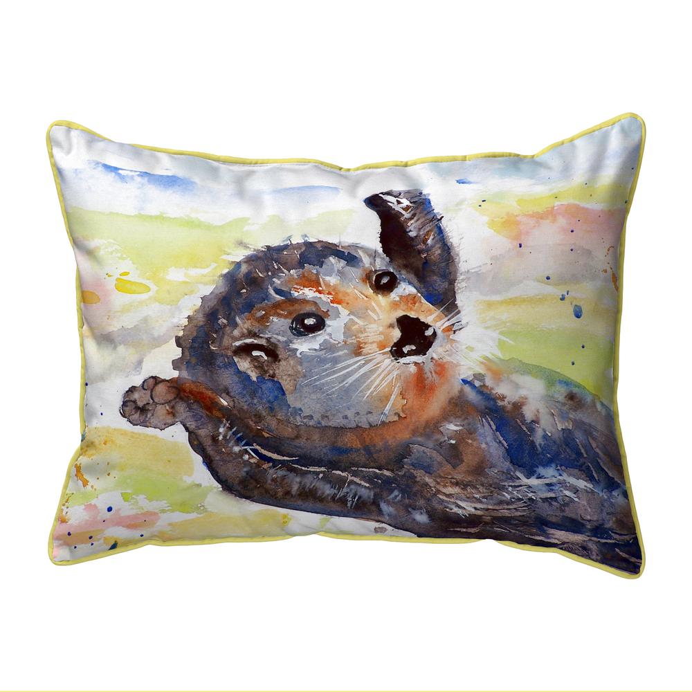 Otter Extra Large Zippered Pillow 20x24. Picture 1