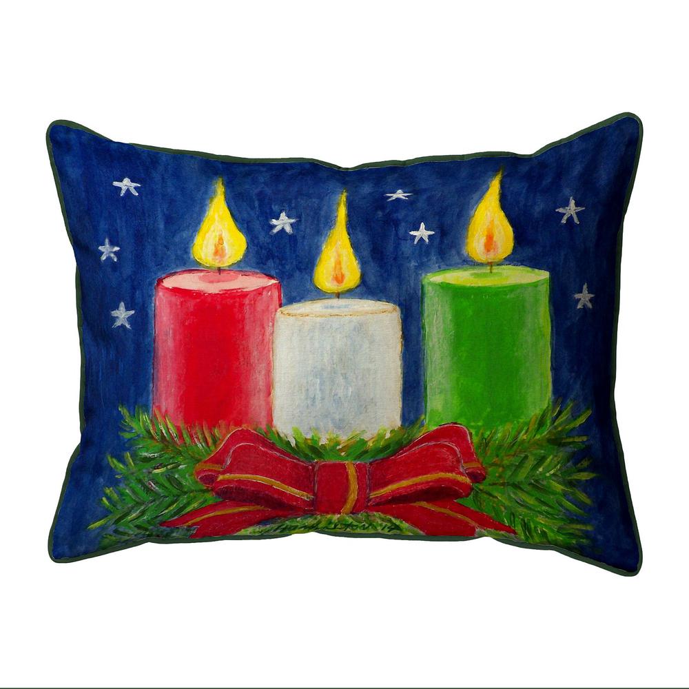 Christmas Candles Extra Large Zippered Pillow 20x24. Picture 1